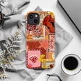 thumbnail image 5 of Vintage Postage Phone Case, Orange Botanical Stamp Collage Floral Retro Scrapbook Aesthetic Cover for iPhone 17 16 15 14 13 12 11 Plus Pro Max Mini, 5 of 5