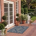 thumbnail image 3 of SAFAVIEH Courtyard Henrietta Medallion Indoor/Outdoor Area Rug, Navy/Beige, 2' x 3'7", 3 of 8