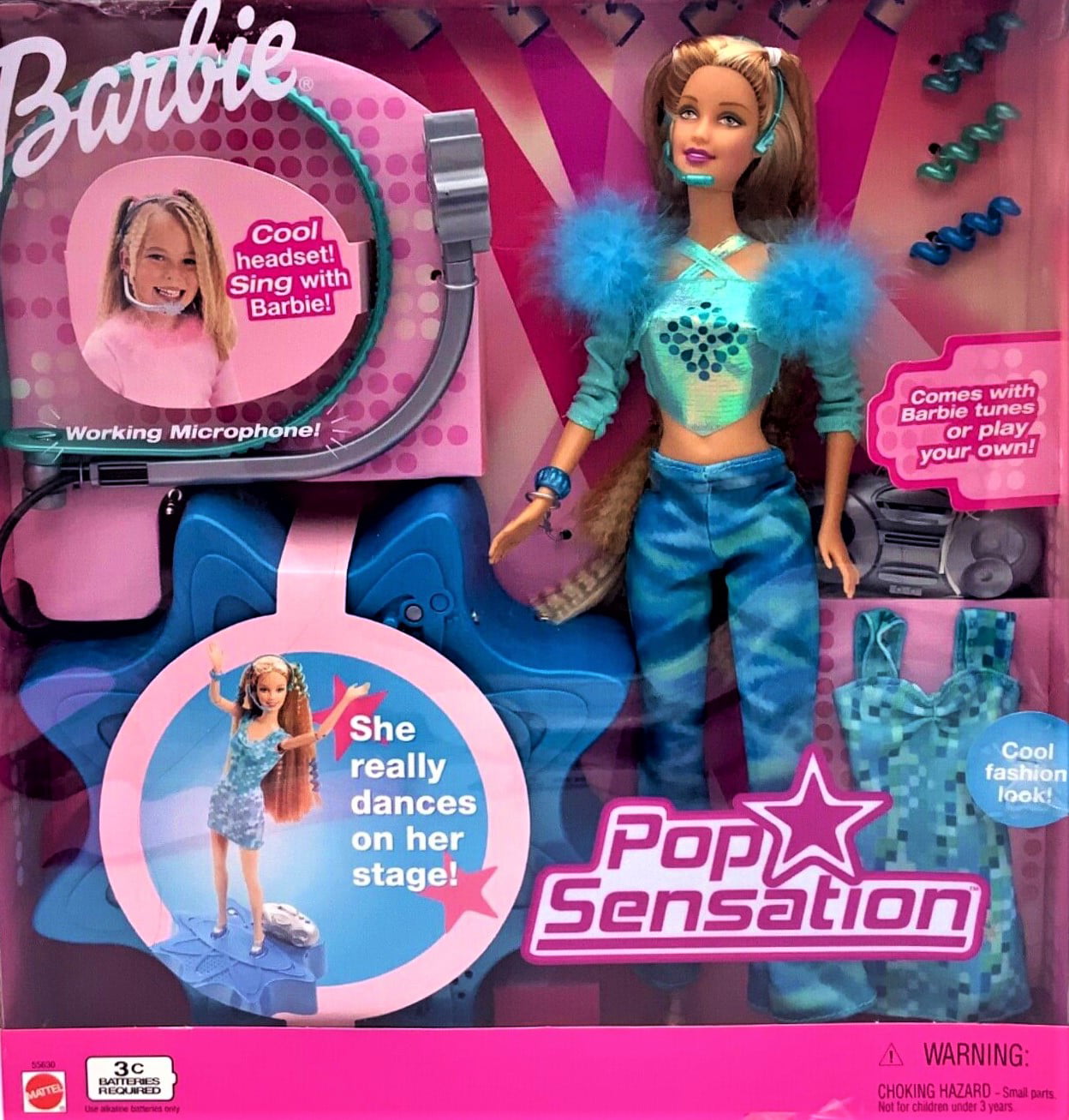 Rechtmatig Succes Reserve Barbie Pop Sensation Doll with Accessories 2002 Mattel 55630 - Walmart.com