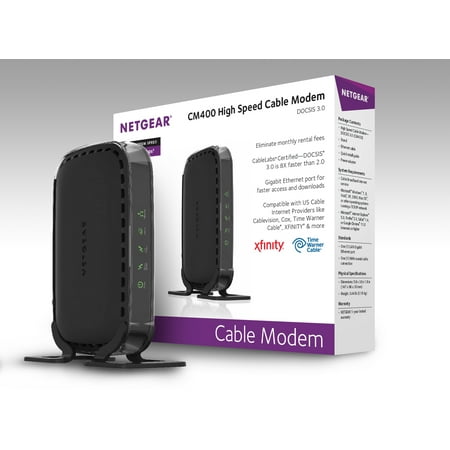 Netgear Cm400 8x4 Cable Modem No Wi Fi Docsis 3 0 Best Modems
