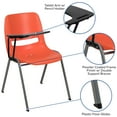 thumbnail image 4 of Flash Furniture Orange Ergonomic Shell Chair with Right Handed Flip-Up Tablet Arm, 4 of 13