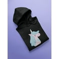 thumbnail image 3 of Blue Mane Unicorn Head Hoodie Women -Image by Shutterstock, Female Large, 3 of 4