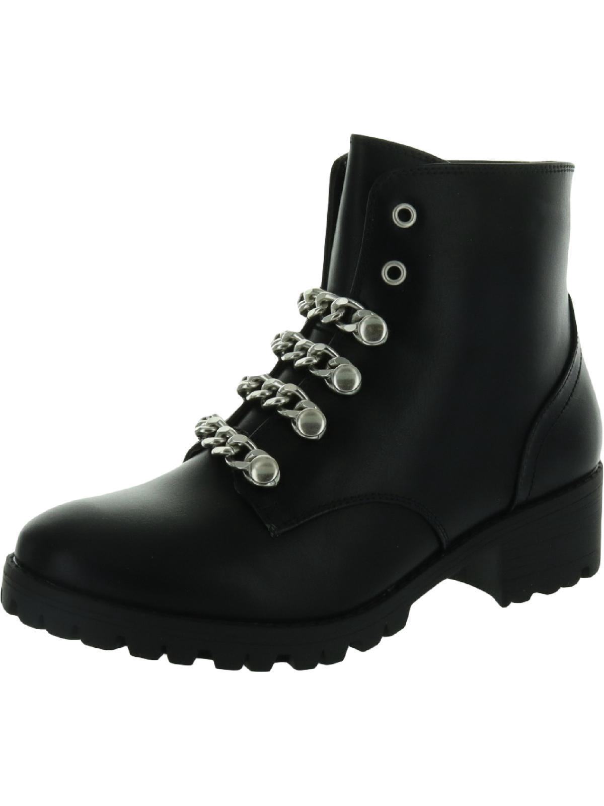 Sugar Womens Obvi Faux Leather Combat 
