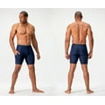 thumbnail image 3 of DEVOPS 3 Pack Men's Compression Shorts Underwear With Pocket (Medium, Black/Navy/Green), 3 of 4