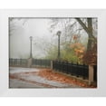 thumbnail image 3 of Vitaly Geyman 32x26 White Modern Wood Framed Wall Art Titled - Fall Plaza II, 3 of 5