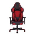 thumbnail image 1 of Posh Living Joann 360 Swivel Modern Faux Leather Game Chair in Red/Black, 1 of 8