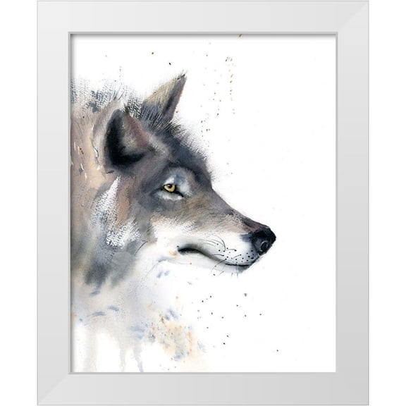 Shefranov, Olga 26x32 White Modern Wood Framed Museum Art Print Titled - Wolf III