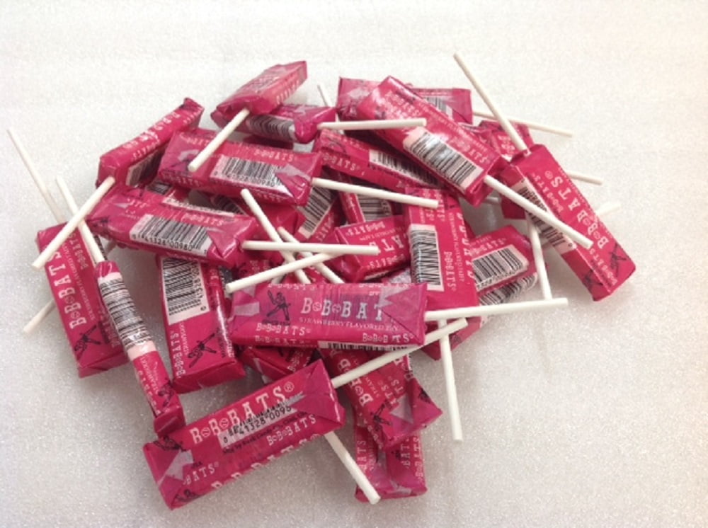 BB Bats Candy Strawberry flavor bulk taffy lollipops 5 pounds