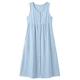 thumbnail image 5 of Horkkom Sleeveless Dress for Women Summer V Neck Button Tank Maxi Dresses Casual Beach Dresses with Pockets L, 5 of 9