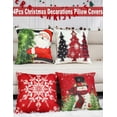 thumbnail image 5 of Christmas Pillow Covers Set of 4, 18x18 Inch Double-Sided Print Decorative Throw Pillow Covers, Soft Linen Material for Sofa, Living Room, Bedroom, Balcony Decor, 5 of 6