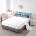 thumbnail image 5 of Feelyou Blue Bowknot Bedding Comforter Set 7pcs, Leopard Cheetah Print Queen Bedding Sets, 5 of 8
