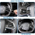 thumbnail image 6 of TINKI Soft Carbon Fiber Steering Wheel Button Cover Sticker Fit for Chevrolet Corvette C8 2020-2023, Car Steering Wheel Panel Protection Frame Molding Sticker Trim, 6 of 13