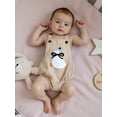 thumbnail image 5 of BemeyourBBs Baby Corduroy Romper Overalls Goose Embroidery Sleeveless Jumpsuit, 5 of 9