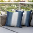 thumbnail image 2 of Outdoor Waterproof Pillow Covers Modern Blue White Gradient Decorative Throw Pillow Protectors,Pillowcase Cushion Cases for Patio Sofa Garden Couch,16x16in,Pack of 2, 2 of 14