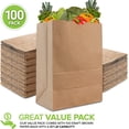 thumbnail image 3 of Stock Your Home 57 Lb Kraft Paper Bag (100 Count) Heavy Duty, Large Brown Paper Grocery Bags for Food Shopping, Recycling, Trash, Bulk Pack Size, 3 of 6