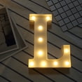 thumbnail image 2 of XZNGL Wood Board Alphabet Led Letter Lights Light Up White Plastic Letters Standing Hanging L, 2 of 3