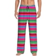 thumbnail image 1 of Fotbe Colorful Mexican Stripes Pantalones de Pijama para Hombre, Pantalones de Dormir, Pantalones de Casa con Cintura Ajustable y Bolsillos-Medium, 1 of 6
