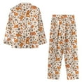 thumbnail image 5 of SCRAWLGOD Cute Corgi Womens Pajamas Long Sleeve Button Up Pj Tops for Women Soft V Neck 2 Set Outfits for Women Size S Lightweight Women's Pjs with Pockets, 5 of 7