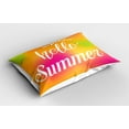 thumbnail image 2 of Ambesonne Saying Pillow Sham 2 Pack, Abstract Colorful Summer, 30"x20", Hot Pink Marigold, 2 of 3