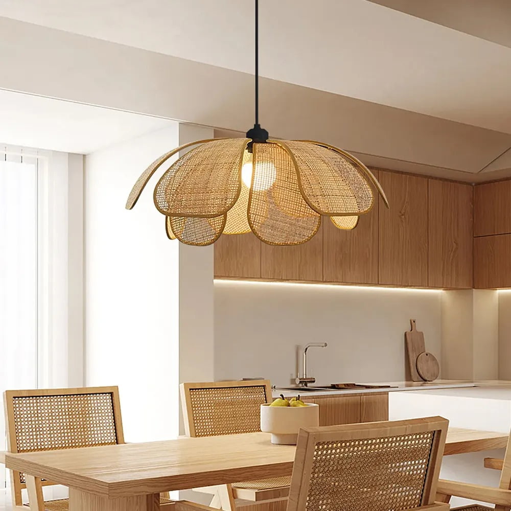 LittleGlovo Japanese Petal Chandelier Wabi-sabi Style Dining Room Balcony Decorative Lamps