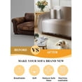 thumbnail image 5 of Brown White Ombre Couch Cover for 2 Cushion Couch, Vintage Minimalist Country Gradient Washable Love Seat Sofa Covers Slipcover, Throw Sofa Covers for Pets, Furniture Protector 71"x102", 5 of 9