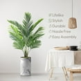 thumbnail image 3 of Artificial Tree in Gray Marble Effect Planter, Fake Areca Tropical Palm Silk Tree for Indoor and Outdoor Home Decoration - 57" Overall Tall (Plant Pot Plus Tree), 3 of 5