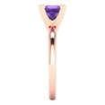 thumbnail image 3 of Clara Pucci 14K Rose Gold 1ct Amethyst Solitaire Ring for Women, 3 of 8