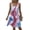 Red, variant on Women Sleeveless Square Neck Pleated Dress Casual Loose A-Line Beach Dress Bohemian Tie Dye Print Flowy Summer Vacation Cover Up, Red L