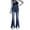 Blue, variant on Huanglei Girls Casual Flared Jeans With Bow Embroidery Stretchy Waist Comfortable Summer Long Pants For Toddler To Teen Age 5 15