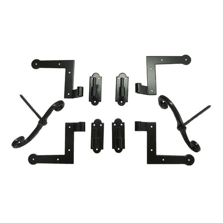 4 Bar Hinge Truth Hardware - New York Style Shutter Hinge (4) Hardware Set Brick Mount with S/Dogs (2)