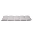 thumbnail image 2 of Stripes Floor Pillow Lounger Cover, Lines in Checkered Design with Stellar Squares Pattern in Monochrome Style, Nap Mat Printed Fabric Case for 5 Pillows, 88" x 27", Eggplant and White, by Ambesonne, 2 of 5
