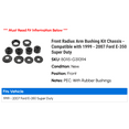 thumbnail image 2 of Front Radius Arm Bushing Kit Chassis - Compatible with 1999 - 2007 Ford E-350 Super Duty 2000 2001 2002 2003 2004 2005 2006, 2 of 2