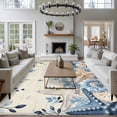 thumbnail image 3 of Large Area Rugs for Living Room Bedroom, Blue Coastal Starfish 8'x10' Rug Washable Carpet Runner Indoor Outdoor, Beach Nautical Shell Eucalyptus Retro Non Slip Floor Mats Rug for Kitchen, Patio, 3 of 8