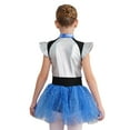 thumbnail image 2 of Aislor Kids Girls Alien Shiny Metallic Sequins Dance Leotard Tutu Dress Cosplay Party Fancy Costume Blue 10, 2 of 7