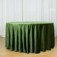 thumbnail image 2 of Efavormart 120" Olive Green Premium Velvet Round Tablecloth, Reusable Linen For Wedding Party Events, 2 of 6