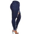 thumbnail image 4 of LilyLLL Womens Plus Size High Waist Distressed Ripped Ankle Jeans Denim Pants, 4 of 5