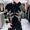 thumbnail image 4 of Suéter de punto para hombre, ropa popular coreana, moda de otoño e invierno, prendas de punto, ropa de calle, nuevo estilo de lujo Y2k, jerseys para hombre, 4 of 5