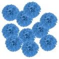 thumbnail image 1 of Unique Bargains 6' Tissue Pom Poms Paper Flowers Ball Wedding Party Decoration, Blue 10 Pack, 1 of 6