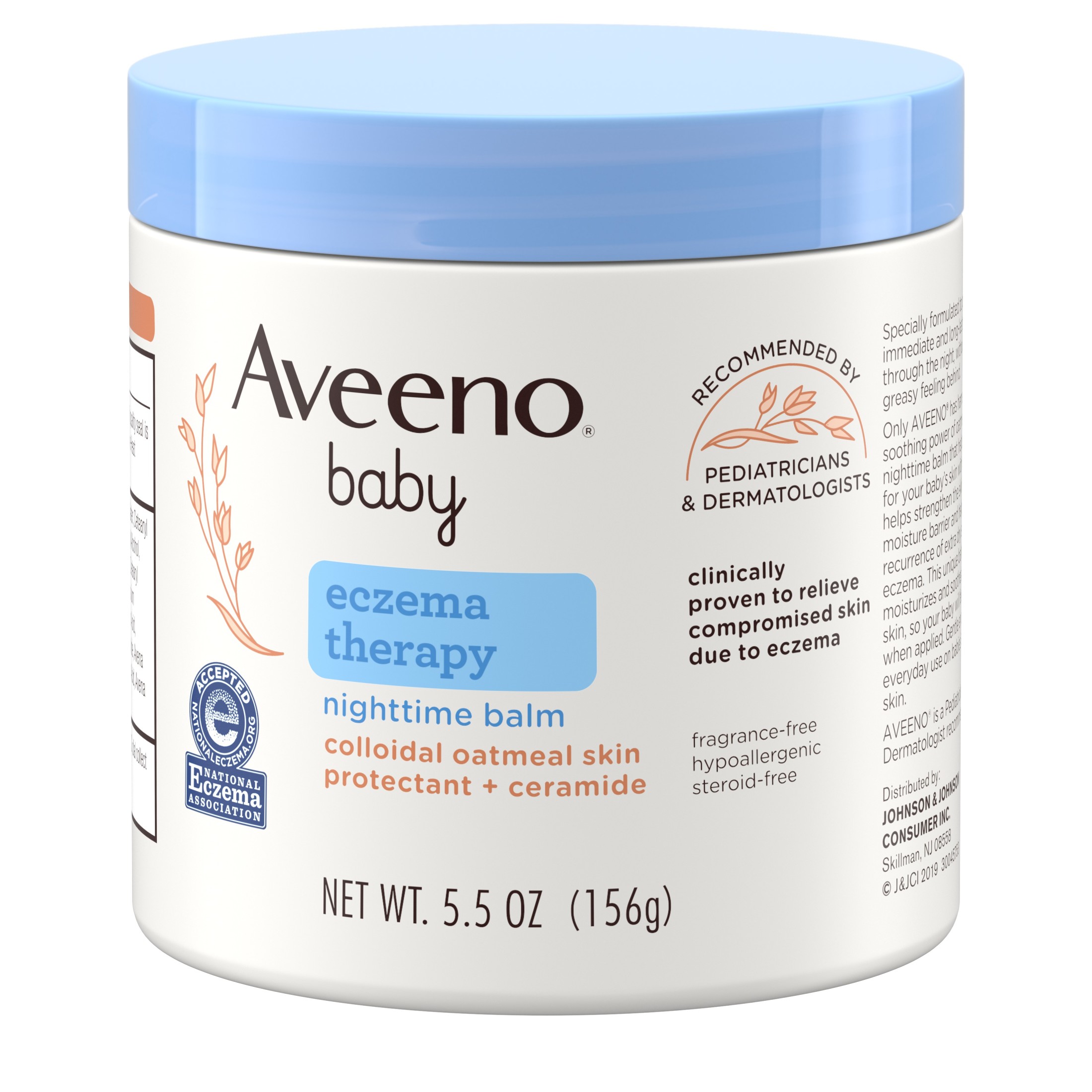 Aveeno Baby Eczema Therapy Nighttime Balm, Colloidal Oatmeal, 5.5 oz ...