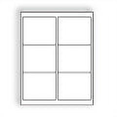 Multi-Use Laser Label Sheets, 8-1/2" x 11", Bright White 4" x 3-1/2" Labels, 6-Up Per Sheet, 50 lb, Permanent Adhesive - Box of 100 Sheets / 600 Labels
