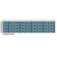 thumbnail image 3 of Ambesonne Folk Fabric by the Yard Upholstery, Stripes and Triangles, 2 Yards, Slate Blue Multicolor, 3 of 5