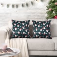 thumbnail image 2 of PAVILIA Holiday Throw Pillow Covers 18x18 Set of 2, Decorative Pillow Cases Bed Sofa Couch, Christmas Winter Accent Decor Cushion Bedroom Living Room, Velvet Square Euro Sham Covers, Santa Green, 2 of 9