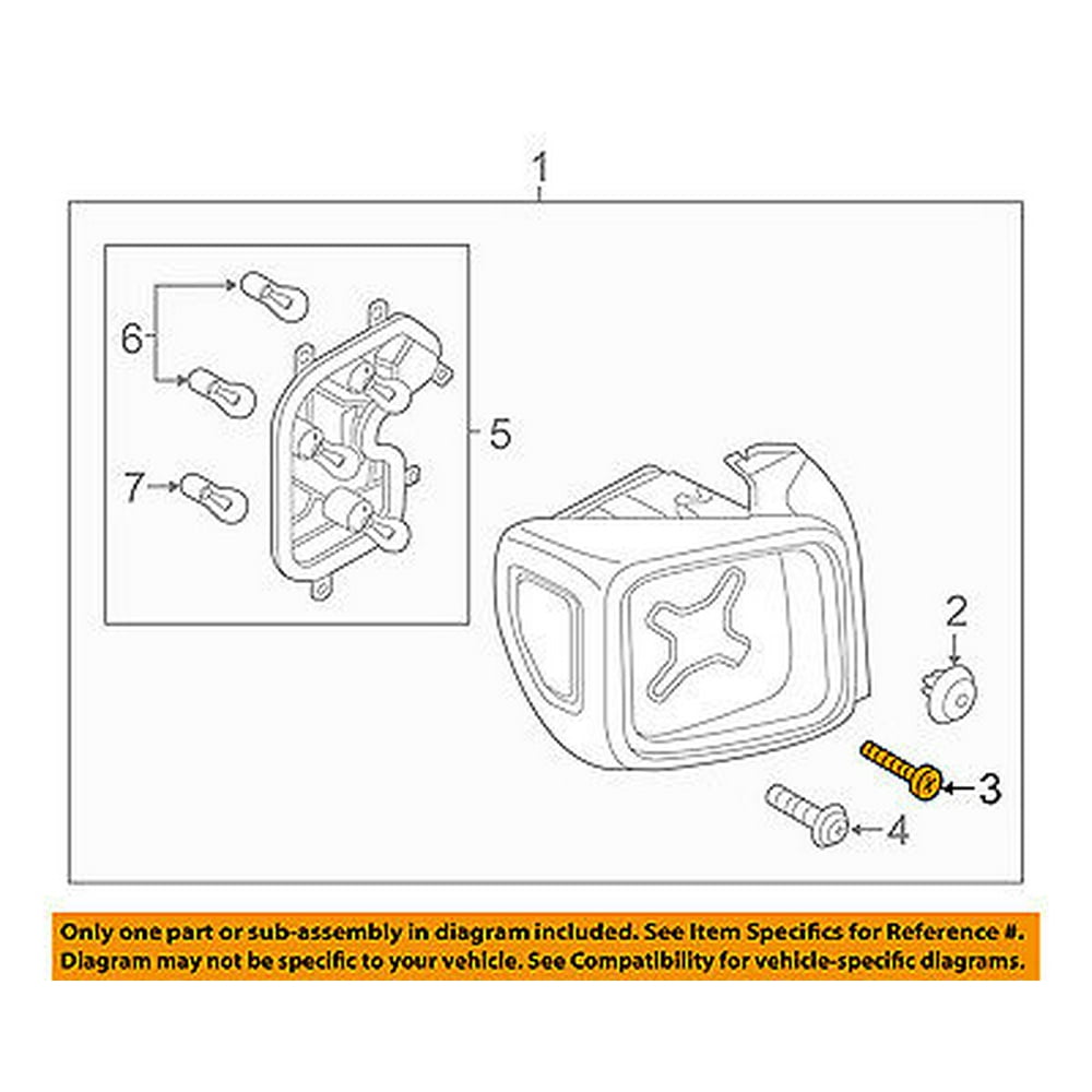 Jeep CHRYSLER OEM Taillight Tail LightRearTail Lamp Assembly Screw