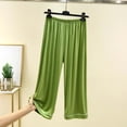 thumbnail image 6 of Bovxnpu Women's Pajama Pants Sleep Lounge Bottoms Cotton Capris Straight Leg Loose Casual Home Wear Pants Sleepwear, 6 of 9
