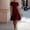 Wine Red, variant on Women's Cowl Neck Short Sleeve A-Line Swing Midi Dress – Solid Color Elegant Casual & Formal Wear White，XL