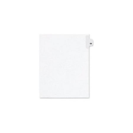 Numeric Legal Tabs - Kleer-Fax Numeric Laminated Tab Index Dividers - Printed Tab(s) - Digit - 68 - 25 Tab(s)/Set - 8.5