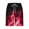 thumbnail image 5 of PNTUTB Summer Men's Fashion Printed Elastic Drawstring Casual Comfortable Beach Shorts with Pockets, 5 of 5