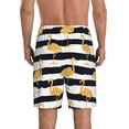thumbnail image 3 of Kdxio Gold Flamingo Print Mens Sleep Shorts Bottoms Soft Comfy Pajama Wear Pants with Drawstring Pockets, 3 of 7