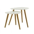 thumbnail image 2 of Ensemble de 3 Tables d'Appoint et Tables Gigognes en Naturel et Blanc, 2 of 5