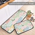 thumbnail image 6 of Kitchen Rug Set 2 Pieces Non Slip Kitchen Mat for Kitchen Home Floor Sink 47"x19"+27"x19" Pastel-colored Cats and Flowers, 6 of 7